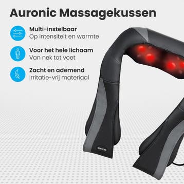 2dekans | Auronic Shiatsu Massagekussen - Warmtefunctie met, Ophalen of Verzenden, Zo goed als nieuw
