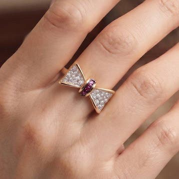 Zonder minimumprijs - Ring Zilver, 18k goudverguld Robijn -, Nieuw