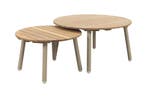 VDG Mindo alu/teak ronde loungetafel set - Latte, Verzenden, Nieuw, Hout