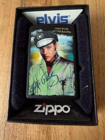 Zippo - Standard black matte Elvis - Zonder minimumprijs -, Nieuw