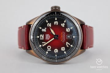 TAG Heuer Autavia Bronze Red WBE5193.FC8300 Nieuw Full set, Overige materialen, Leer, Polshorloge, Nieuw