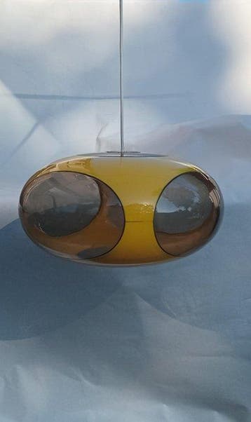 Lamp - Massive-Bug Eye-Space age-geel-kunststof