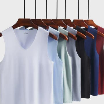 Heren IJszijde Tanktop: Ademend, Slim Fit en Mouwloos Zomerh, Verzenden, Nieuw