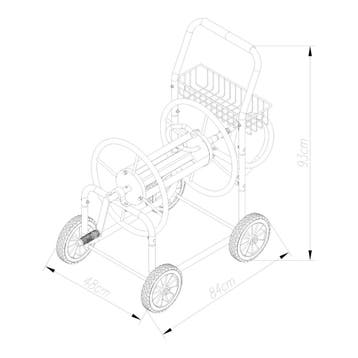 Slangwagen met handmatige haspel voor tuinslang max. 65m sta, Verzenden, Nieuw