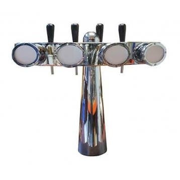 Occasion - Tapzuil totem 4 kraans ovale verlichting, Ophalen of Verzenden