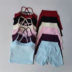 Yoga Gym Set Halter Top High Waist Shorts Naadloos FitX, Verzenden, Nieuw