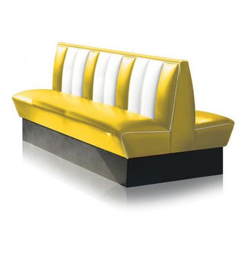 Classic Dubbele Retro Diner Bank Bel Air HW150 Geel, Ophalen, Gebruikt