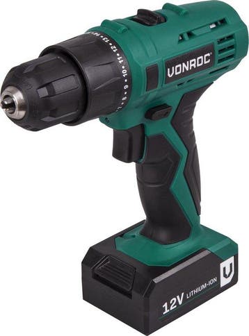 2dekans | VONROC Accuboormachine – 12V Li-Ion – Incl. 2x, Ophalen of Verzenden, Zo goed als nieuw