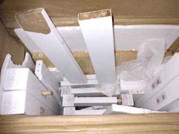 2dekans | SoBuy FWT50-WN Bartafel met 2 Krukken - Wit Houten, Ophalen of Verzenden, Gebruikt