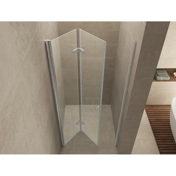 BWS Vouwbare Nisdeur Links 80x202 cm 8mm NANO Harmonica Deur, Ophalen of Verzenden, Nieuw, Douche