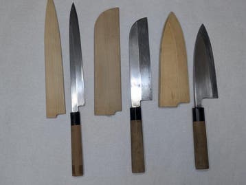 Keukenmes - Staal, Hout - Japan - Professionele set Japanse