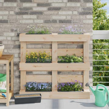 vidaXL Bloembakken voor Euro-pallets 24 st Grijs 36 x 13,5 x, Verzenden, Nieuw