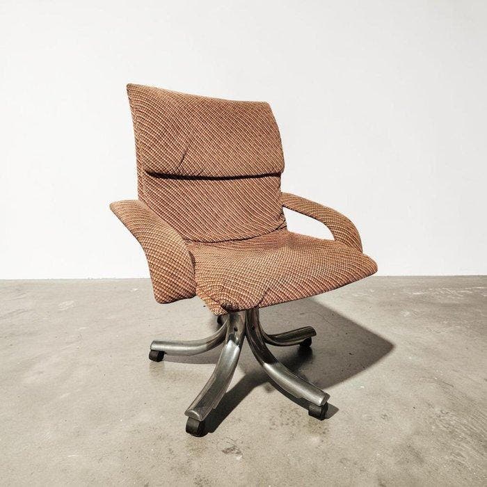 Saporiti - Giovanni Offredi - Bureaustoel - Aluminium -, Antiek en Kunst, Antiek | Meubels | Stoelen en Banken