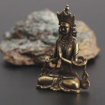 Retro Messing Boeddha Beeldje - Handgemaakt Zen Meditatie De, Huis en Inrichting, Woonaccessoires | Boeddhabeelden, Verzenden