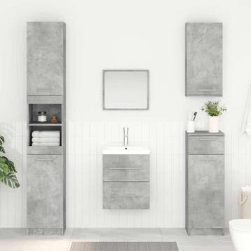 vidaXL Wastafelkast Beton Grijs 38,5 x 41 x 48 cm Bewerkt, Verzenden, Nieuw