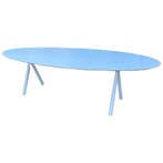Studio Henk Eettafel Customized Blauw - Ongebruikt -, Huis en Inrichting, Tafels | Eettafels, 100 tot 150 cm, Eclectisch, Zo goed als nieuw