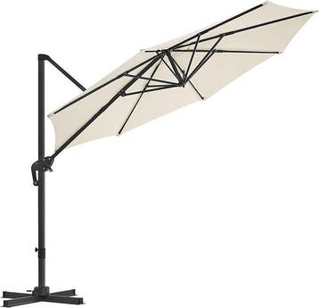 SONGMICS Zweefparasol  Beige - Als Nieuw GPU35BR, Ophalen, Nieuw, Waterdicht, Zweefparasol
