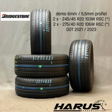 245/45/20 275/40/20 Bridgestone zomerbanden demo 6/5,5mm 4X, Ophalen of Verzenden, Band(en), Personenwagen, 20 inch