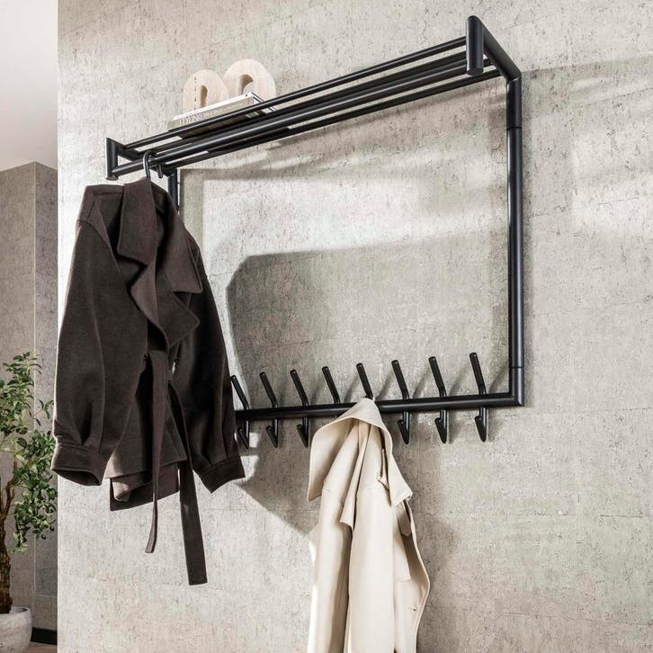 Industrieel Kapstok 100 cm breed - Staal - 20 Haaks - 2026, Huis en Inrichting, Woonaccessoires | Kapstokken, Wandkapstok, Nieuw