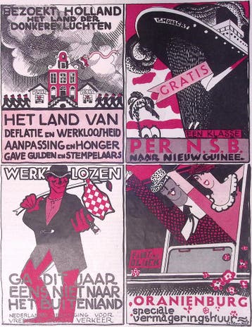 Spotprent over slechte toestanden in Nederland (lijst optie), Verzenden