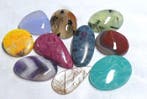 Setje mooie cabochons, 100% natuurlijk Cabochon- 36.57 g -