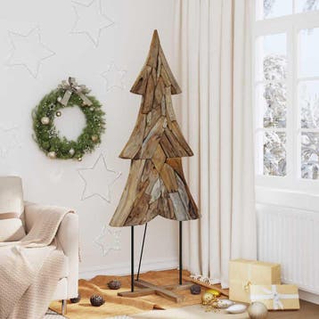 vidaXL Kerstboom met standaard Bruin 181,5 cm Massief, Diversen, Kerst, Verzenden, Nieuw