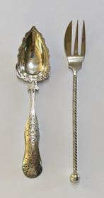 Lepel (2) - .833 zilver - Nederlandse zilveren lepel en vork, Antiek en Kunst