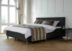 ACTIE! Boxspring Malaga 180 200 Zwart, Verzenden, Zwart, 180 cm, 200 cm