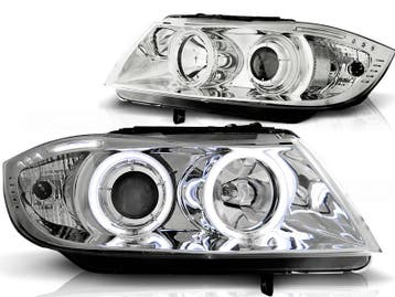 Koplampen BMW E90 E91  Angel Eyes CCFL Chrome, Ophalen of Verzenden, Nieuw