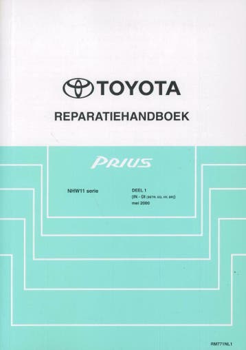 2000 Toyota Prius reparatiehandboek Nederlands 4-delig, Auto diversen, Handleidingen en Instructieboekjes, Verzenden