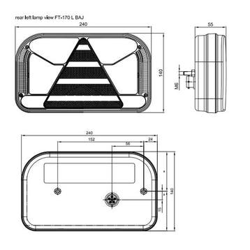 Achterlicht links Fristom FT-170 LED - Connector aansluiting, Ophalen of Verzenden, Nieuw