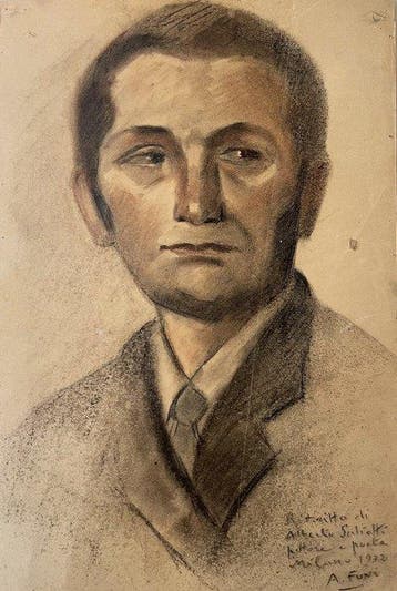 Achille Funi (1890 – 1972) - Ritratto di Alberto Salietti