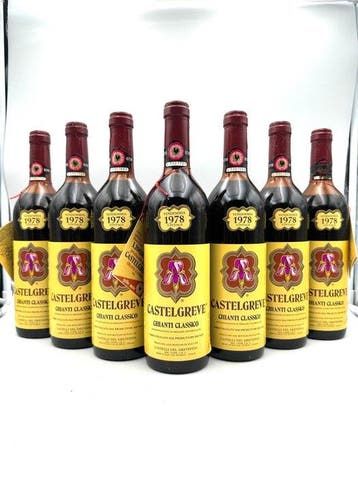 1978 Castelgreve - Chianti Classico - 7 Flessen (0.75 liter), Nieuw