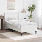 vidaXL Bedframe met matras Wit 80 x 200 cm Kunstleer, Verzenden, Nieuw