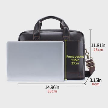 Luxe Leren Laptoptas Heren - Toplaags Koeienhuid Aktetas, Verzenden, Nieuw