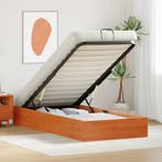 vidaXL Ottoman Bedframe met Opslag Waskleur Bruin 80 x 200, Verzenden, Nieuw, Bruin, Hout