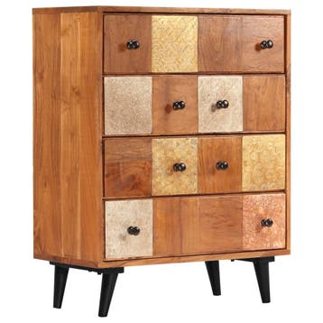 vidaXL Ladekast 60x30x75 cm massief acaciahout, Verzenden, Nieuw