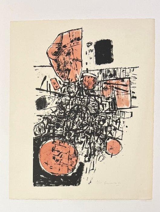 Corneille (1922-2010) - Paysage Minéralogique, Antiek en Kunst, Kunst | Designobjecten