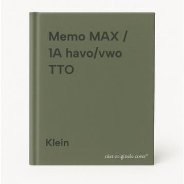 Memo MAX / 1A havo/vwo TTO - Klein 9789402073355, Verzenden, Zo goed als nieuw, Klein