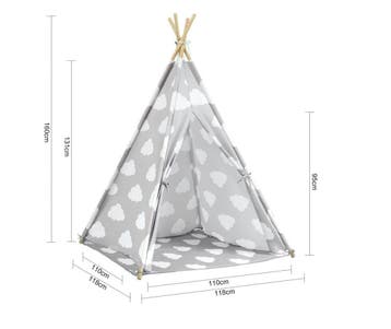 2dekans | SoBuy Kindertipi Speeltent met Vloermat -, Ophalen of Verzenden, Zo goed als nieuw