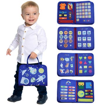 Montessori Busy Board Blauw – Educatief Activiteitenboek, Kinderen en Baby's, Speelgoed | Educatief en Creatief, Ophalen of Verzenden