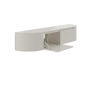 Aura Japandi Tv-meubel 180 x 35 x 33 cm - Beige, Ophalen of Verzenden, Nieuw