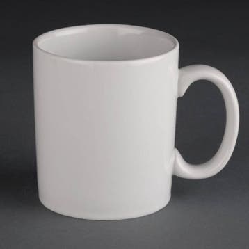 witte porselein mokken | 28,4cl (12 stuks), Verzenden
