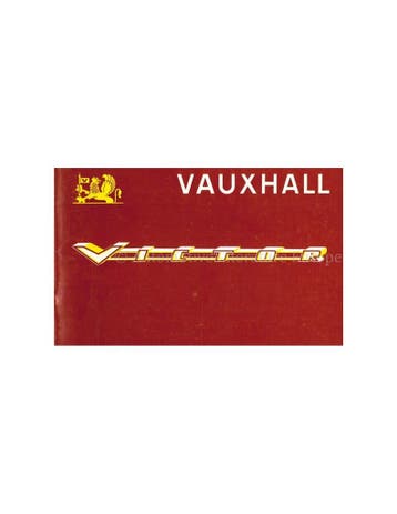 1961 VAUXHALL VICTOR INSTRUCTIEBOEKJE FRANS