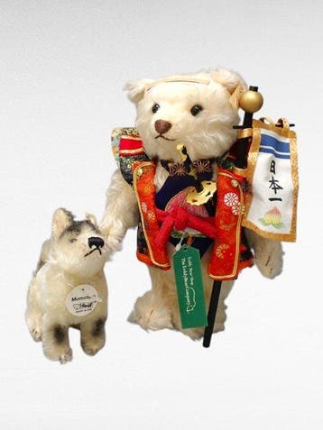 Steiff - Pluche speelgoed Steiff Momotaro Bear & Dog Set