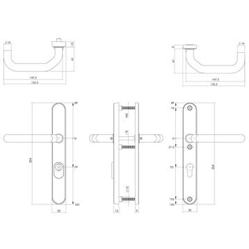 Intersteel Veiligheidsbeslag SKG3 smal geveerd kruk/kruk, Verzenden, Nieuw