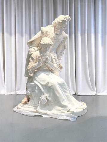 Cesare Fantacchiotti (1844-1922) Attribuita - Beeld, Faust e, Antiek en Kunst