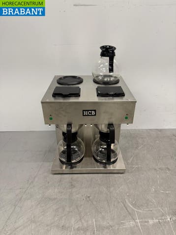 RVS HCB Dubbele Koffiezetapparaat Koffiemachine 2 x 1,8, Ophalen of Verzenden, Gebruikt