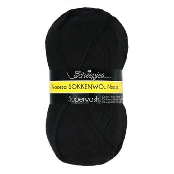 Scheepjes Noorse Wol Markoma 100g - 6860 - Zwart, Hobby en Vrije tijd, Verzenden, Nieuw