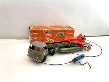 Arnold - Blikken speelgoedauto - Jet Transporter U.S. Army, Antiek en Kunst, Antiek | Speelgoed